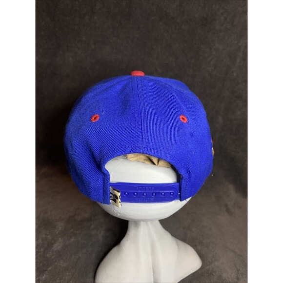 Vintage 90s NBC Sports Snapback Hat Cap Sports Specialties Adjustable Blue/Red - Picture 3 of 7
